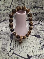 Bracelet Élastique Perles Œil de Tigre