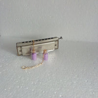 Boucle D'Oreilles Flacon Paillettes Violines