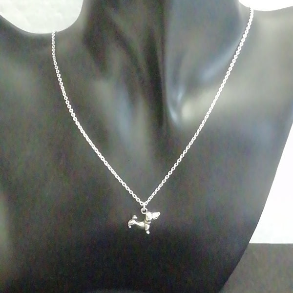 Collier en Argent 925 et son Teckel