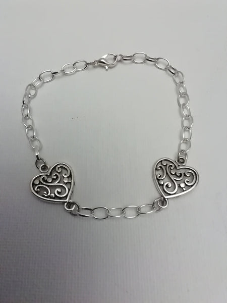 Bracelet Avec Médaille forme Cœur