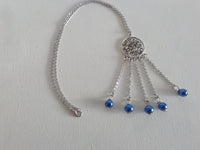 Collier avec 5 Perles Bleues